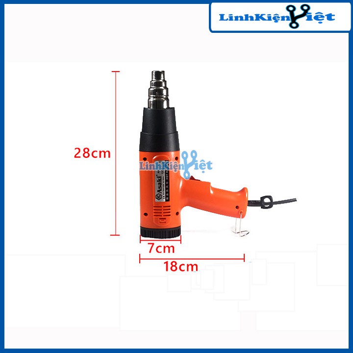 Máy Khò Asaki AK-9012 1600W ( BH : 1 tháng )