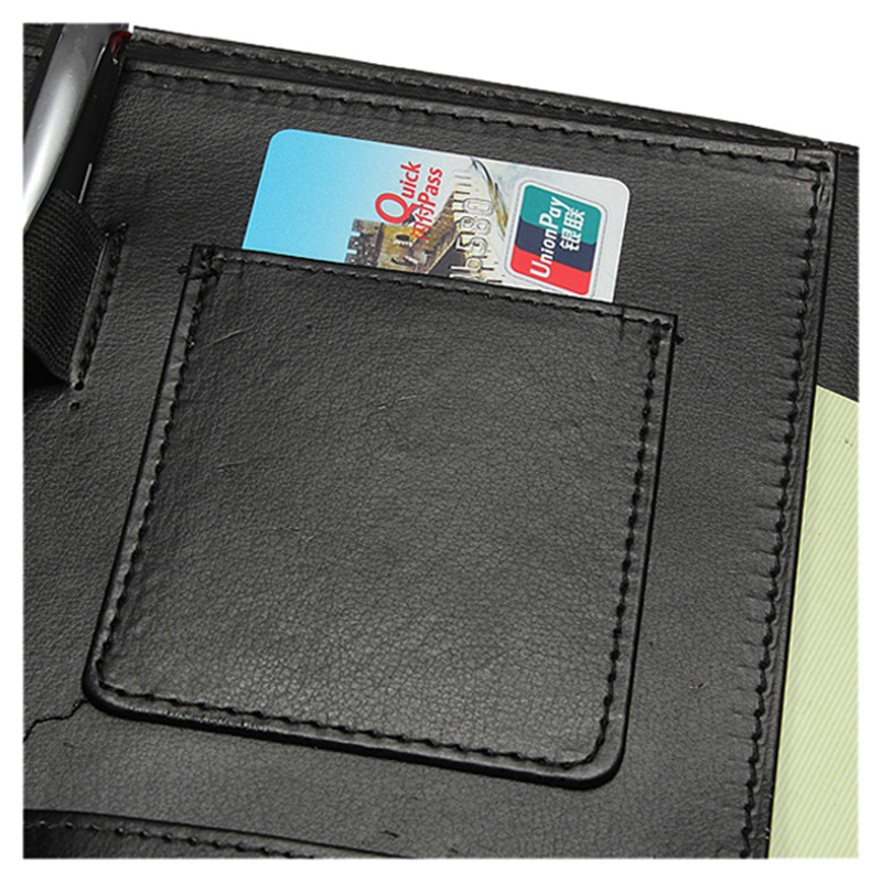 Black A4 Executive Conference Folder Portfolio PU Leather Document Organiser