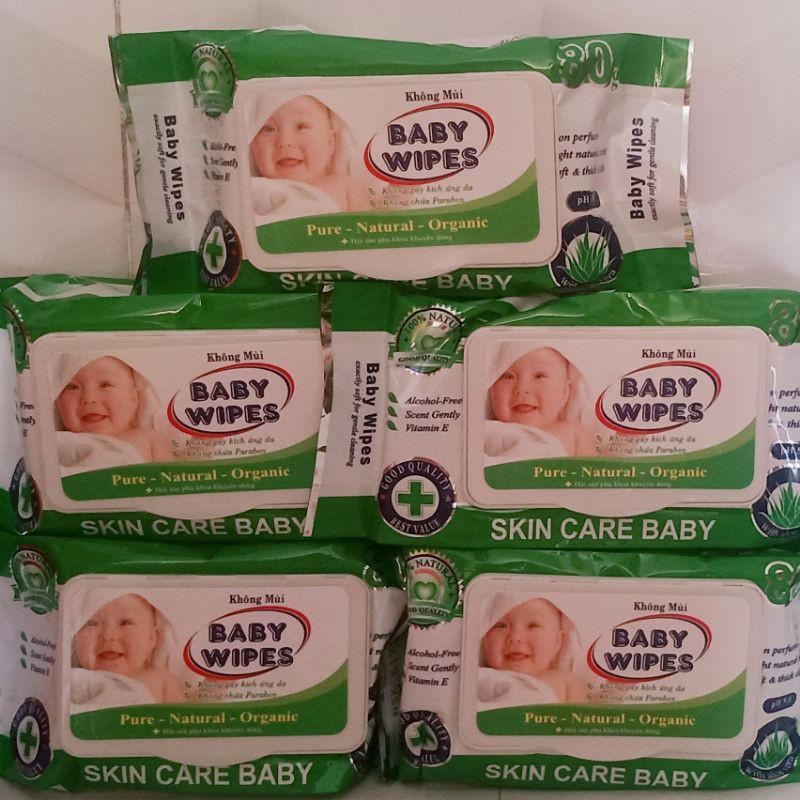 Siêu rẻ - Khăn giấy ướt Baby wipes 80gr