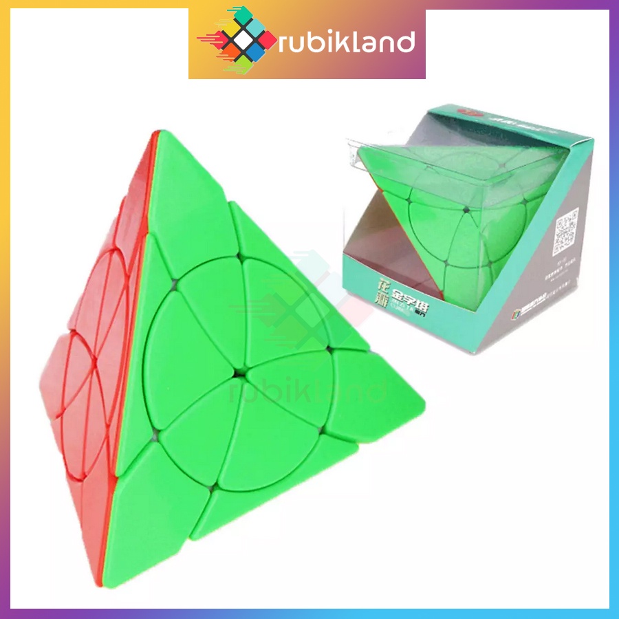 Rubik Biến Thể YJ Petal Pyraminx Yulong Rubic Biến Thể Tam Giác Pyraminx Stickerless Đồ Chơi Trí Tuệ Trẻ Em