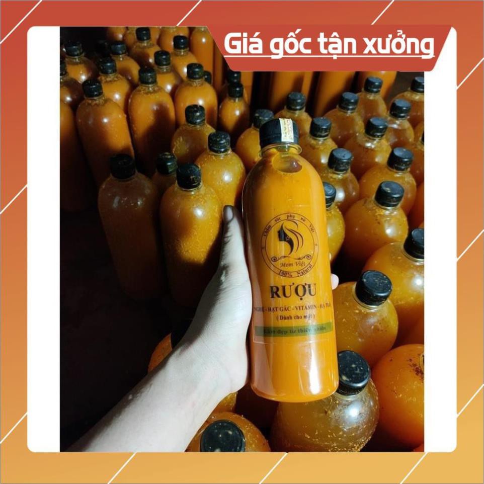 [ HANDMADE ] Cốt Rượu Nghệ Hạt Gấc hạ thổ MomViet đậm đặc cho Da mặt dành cho bà bầu và mẹ sau sinh ( handmade)