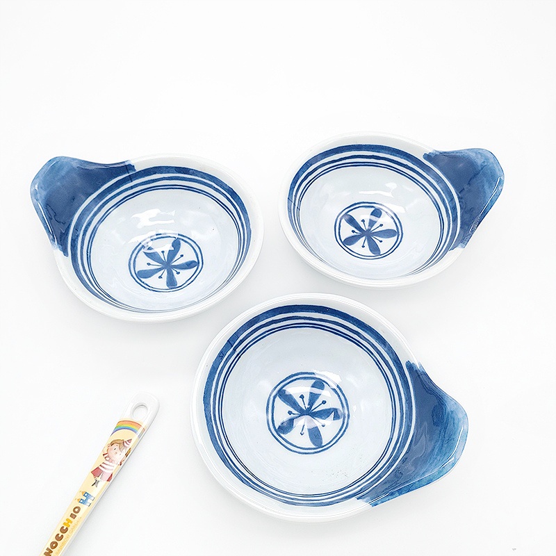Bộ 3 chén ăn lẩu, chén đựng nước chấm có tay cầm bằng Melamine cao cấp