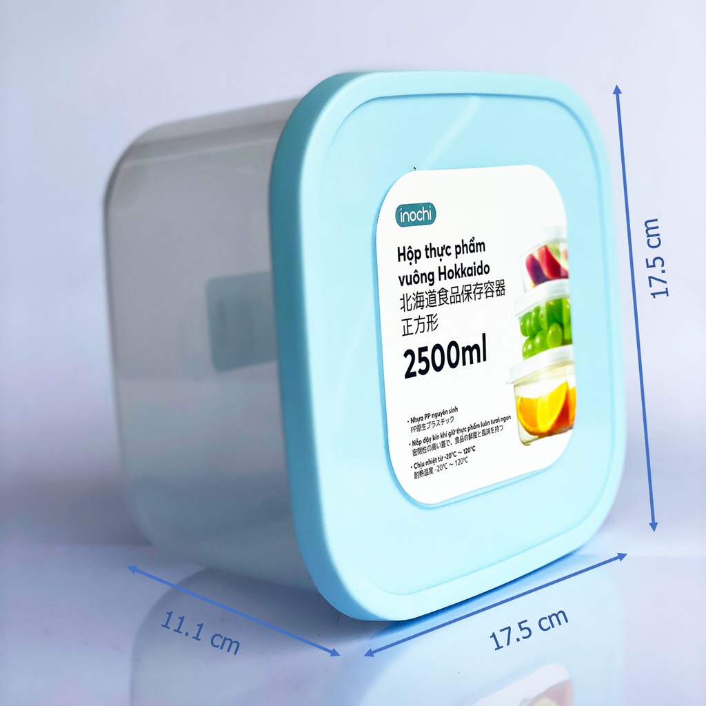 Bộ 3 Hộp Nhựa Đựng Thực Phẩm, Thức Ăn Hokkaido Vuông - Nhựa Cao Cấp Trong Suốt Bền Kín Chịu Nhiệt Cao Tiêu Chuẩn Nhật | BigBuy360 - bigbuy360.vn
