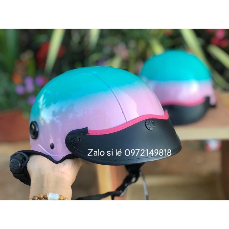[RẺ VÔ ĐỊCH] Nón Bảo Hiểm napoli Chính hãng Cao Cấp - Phủ NaNo - Mix 2 Màu Siêu Đẹp Hình tự chụ p