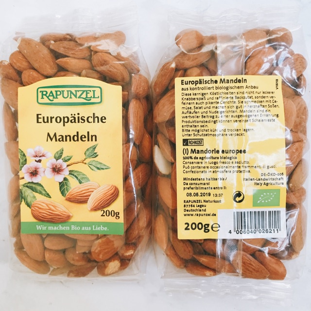 Hạnh nhân hữu cơ Rapunzel Organic Almond 200g
