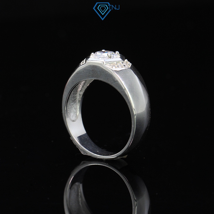 Nhẫn bạc thật nam đẹp đính đá giá rẻ NNA0045 Trang Sức TNJ