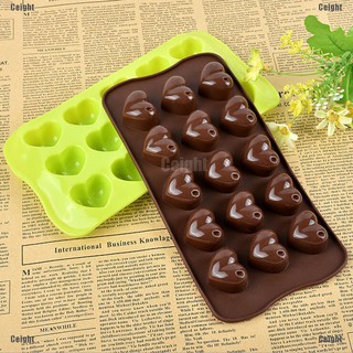 (Cei) Khuôn Silicone Hình Trái Tim Làm Bánh / Kẹo / Thạch / Muffin / Kẹo Ngọt