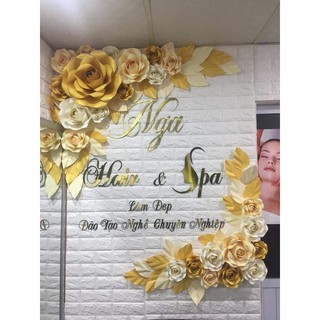 SEt hoa giấy to nhỏ đủ size nhiều lá ( ko báo gồm chữ , chữ giá riêng )