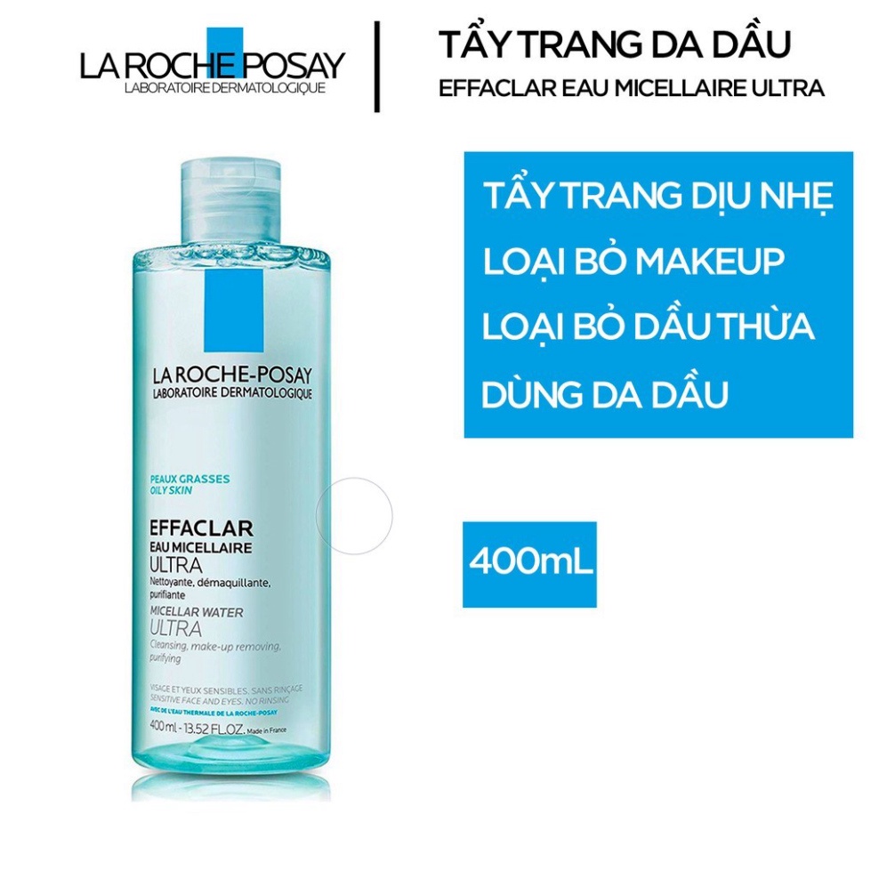 (SALE) LA ROCHE POSAY Nước Tẩy Trang Effaclar Micellar Water For Oily Skin dành cho da dầu (Xanh da dầu) 400ml | BigBuy360 - bigbuy360.vn