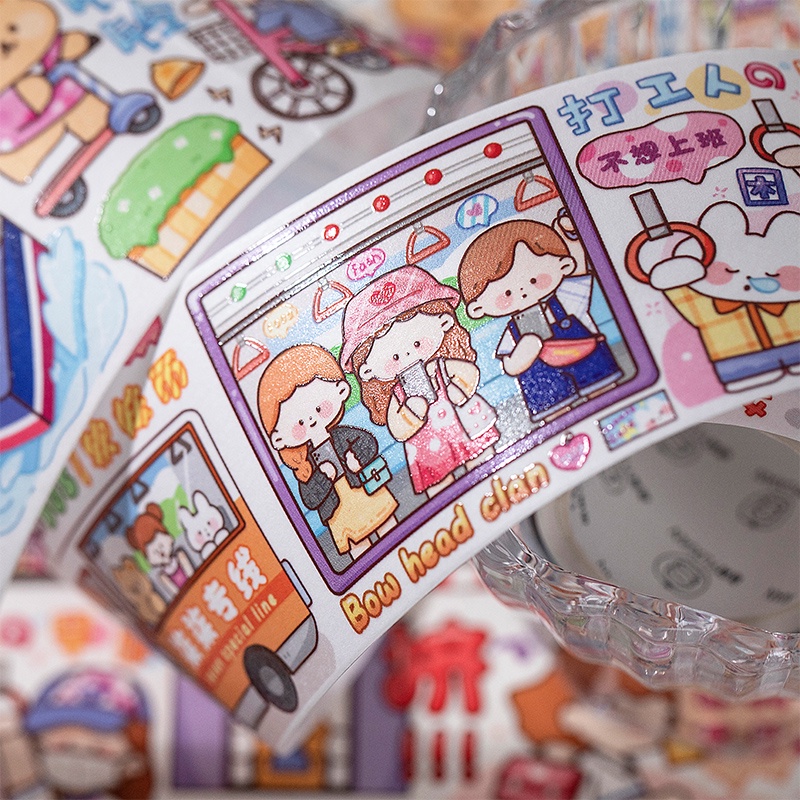 Cuộn Băng Keo Giấy Thấm Dầu Và Dễ Thương 4 Kiểu