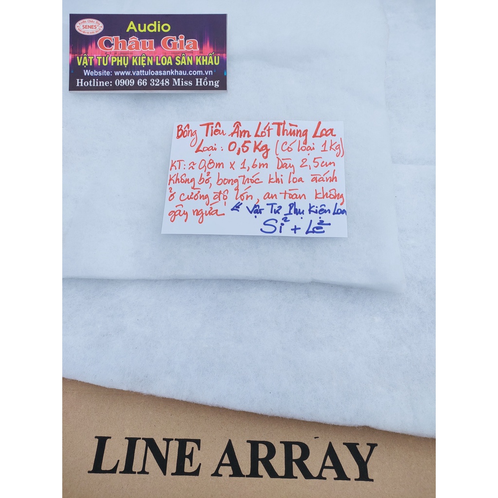 Bông tiêu âm lót thùng loa 0.5kg Audio Châu Gia