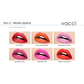 Thanh Lý SON LÌ VACCI CAO CẤP LÂU PHAI - VACCI LIPSTICK MATTE ( hàng LỖI do vẫn chuyển )