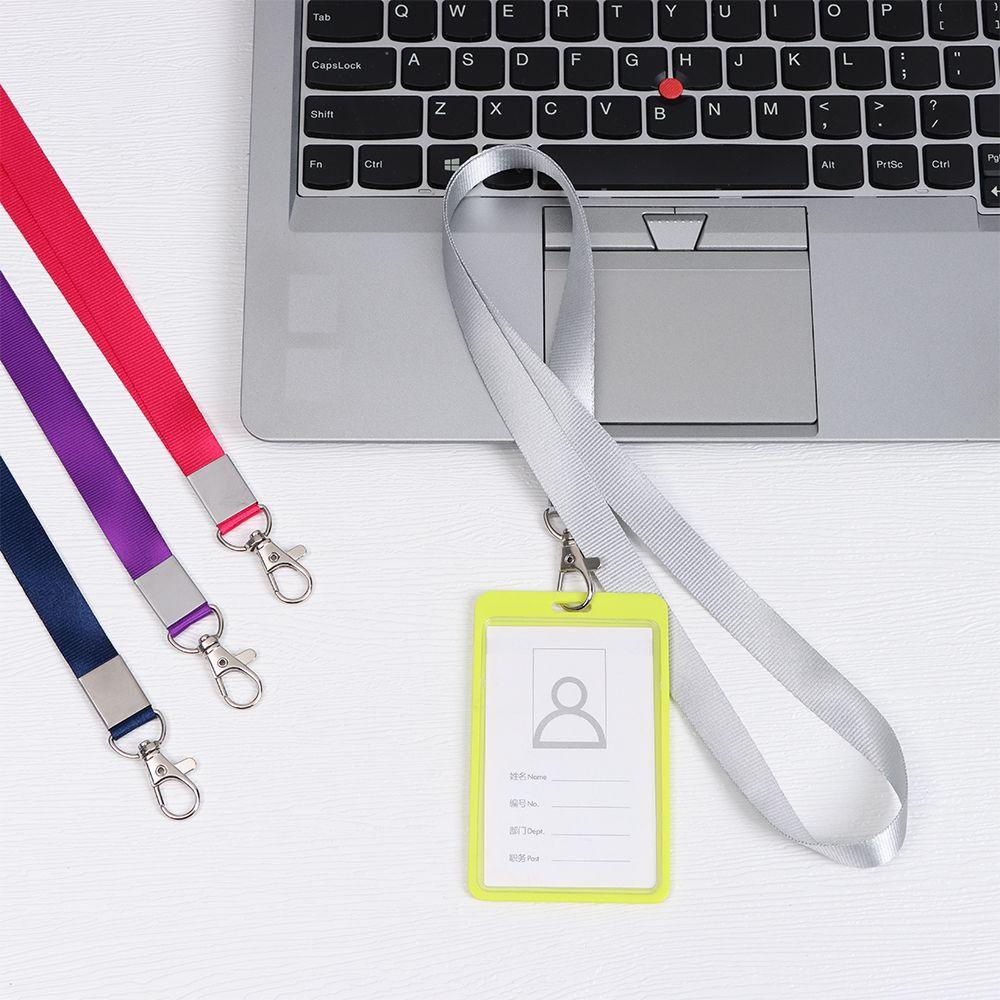 LAYOR1 1Pcs Neck Strap Lanyards New Name Tag Office Supplies Badge Holder Lanyard