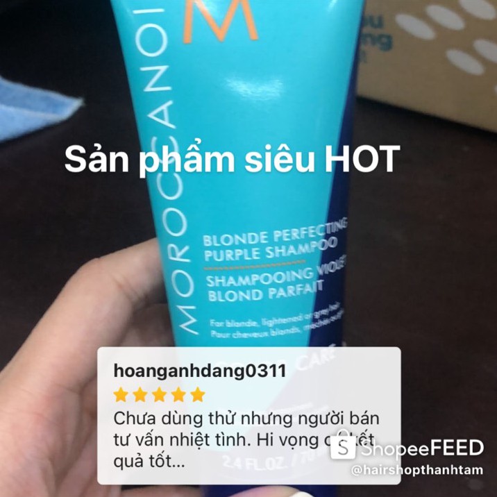 Chính hãng  Dầu gội ánh tím khử sắc tố vàng Moroccanoil Blonde Perfecting Purple Shampoo 200ml