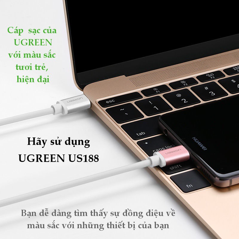 Dây cáp chuyển đổi USB 2.0 sang USB Type C dài 1.5M UGREEN 30504