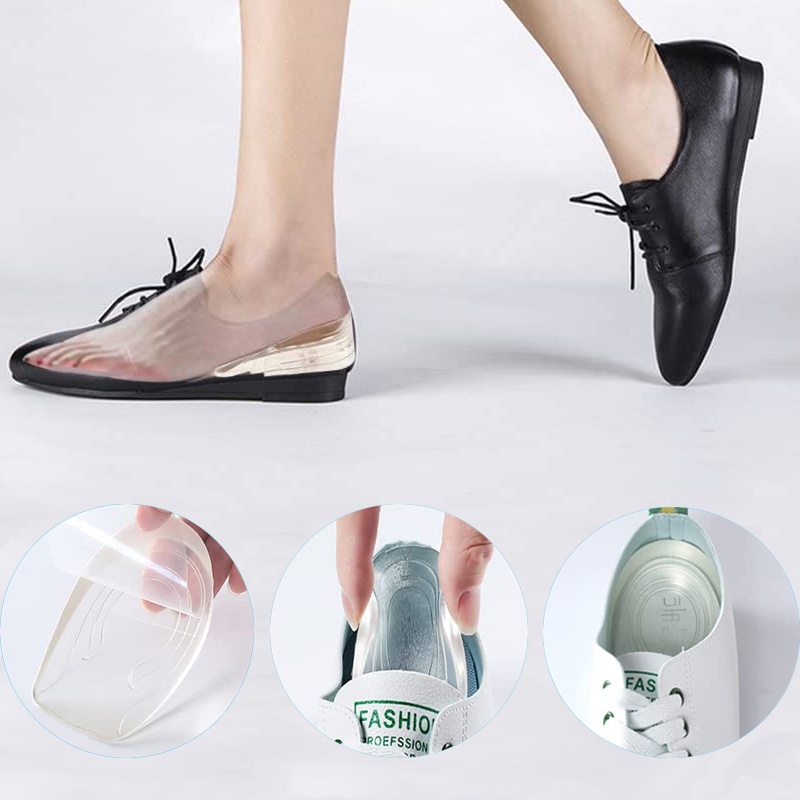 Miếng lót giày trong suốt nâng chiều cao mềm mại chống trượt