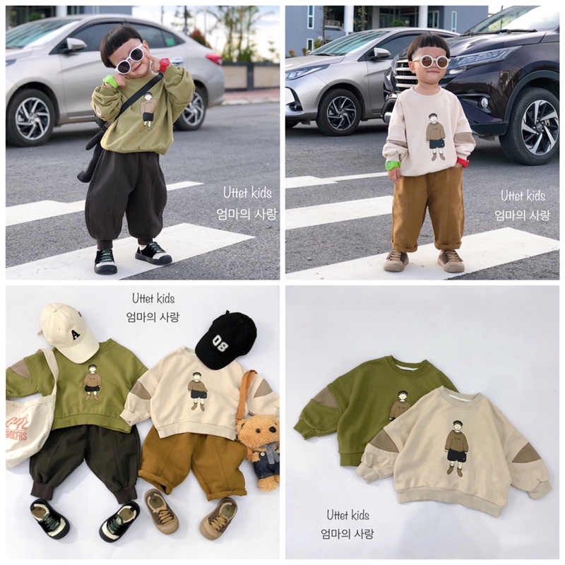 ÁO SWEATER CHO BÉ PHONG CÁCH HÀN QUỐC 1578 FORM CHUẨN SIZE SIÊU ĐẸP