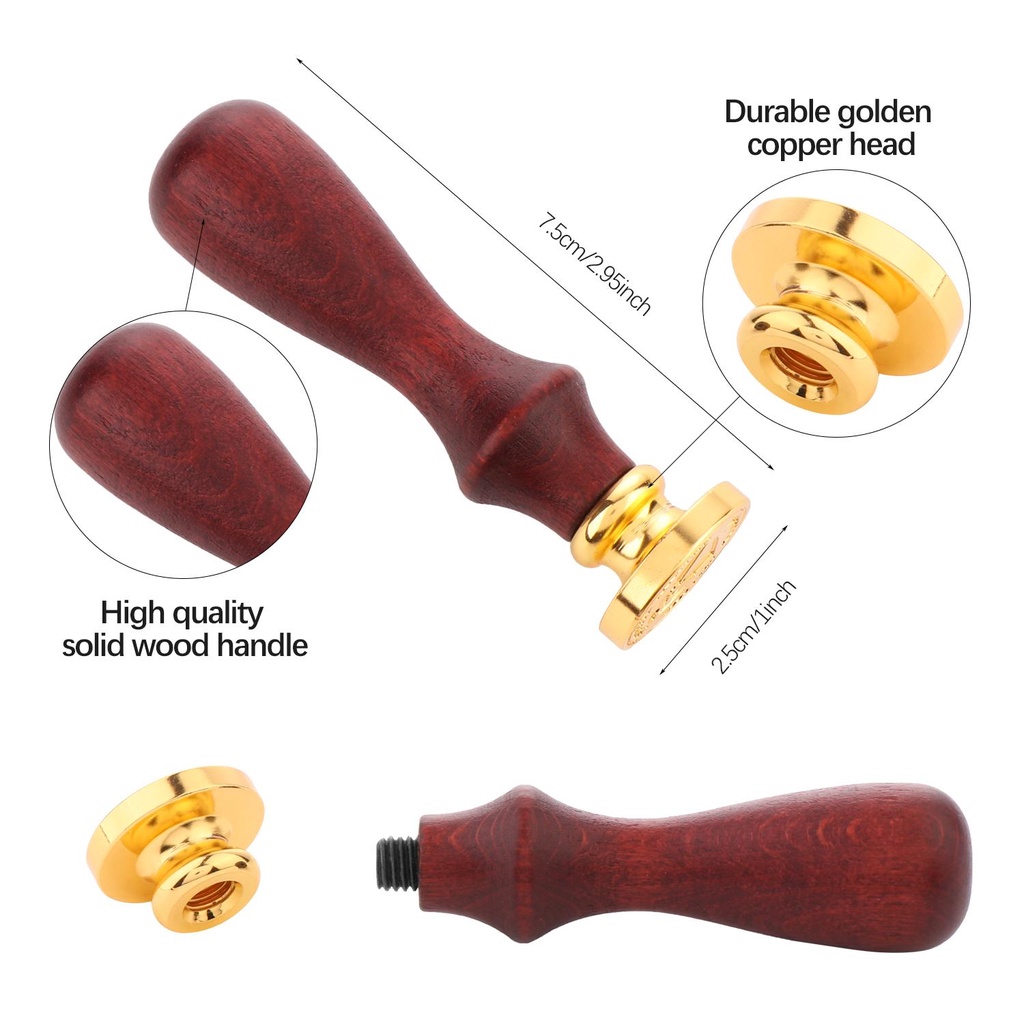 CONOPERY Bộ 7 Con Dấu Sáp Niêm Phong Bao Thư Độc Đáo Tiện Dụng