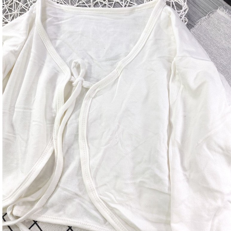 [Hàng Có Sẵn] Áo khoác cardigan croptop nữ phong cách hàn quốc