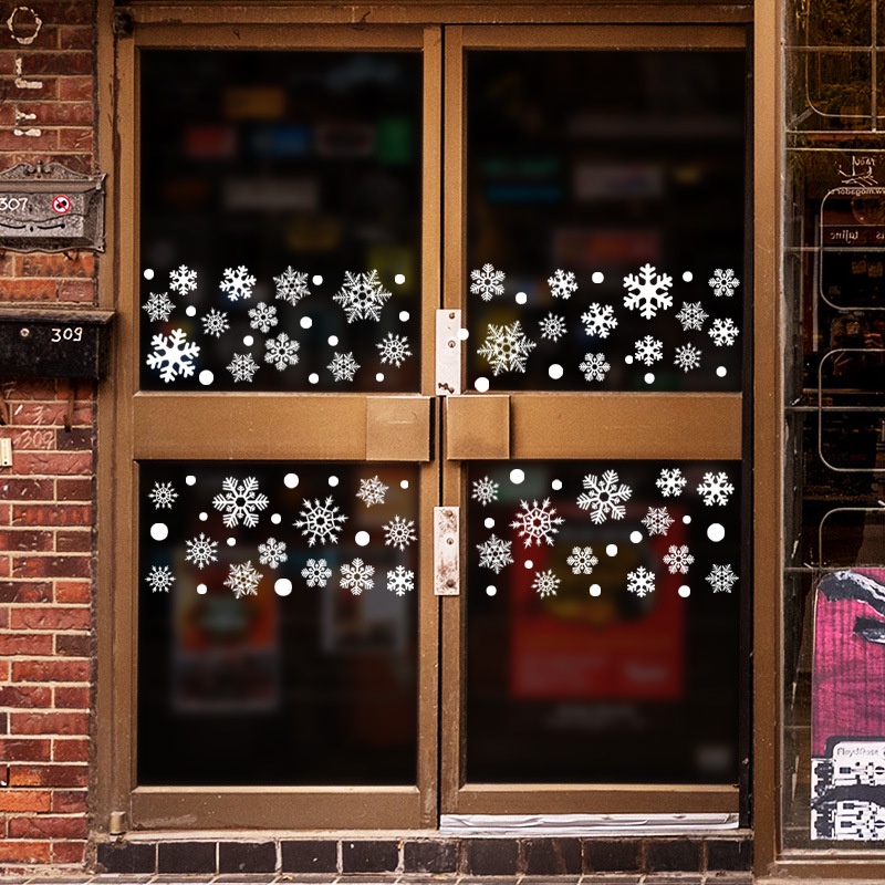 Decal noel 2024 trang trí cửa kính TUNG Home Decor Bông tuyết