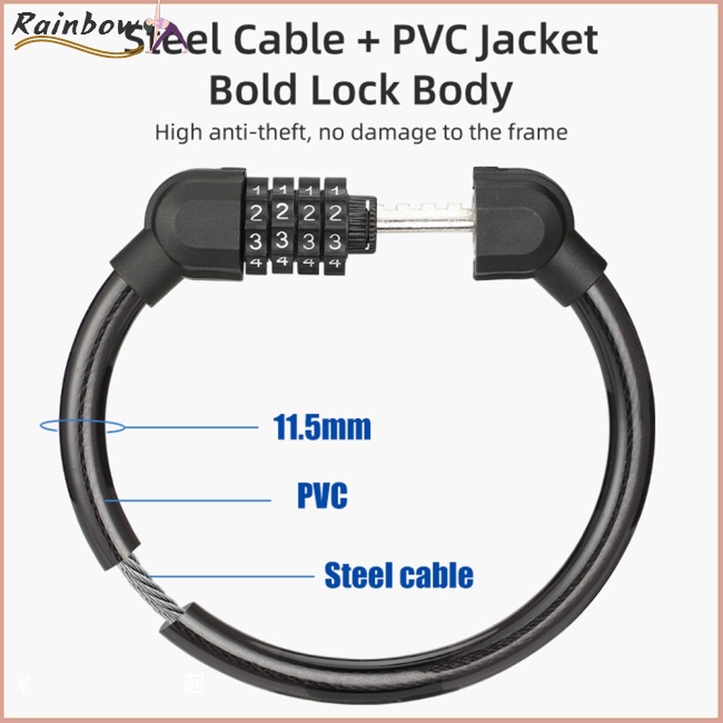 Ổ Khóa Bốn Số Thông Minh Chống Trộm Hình Oval Nhỏ Gọn Dành Cho Xe Đạp