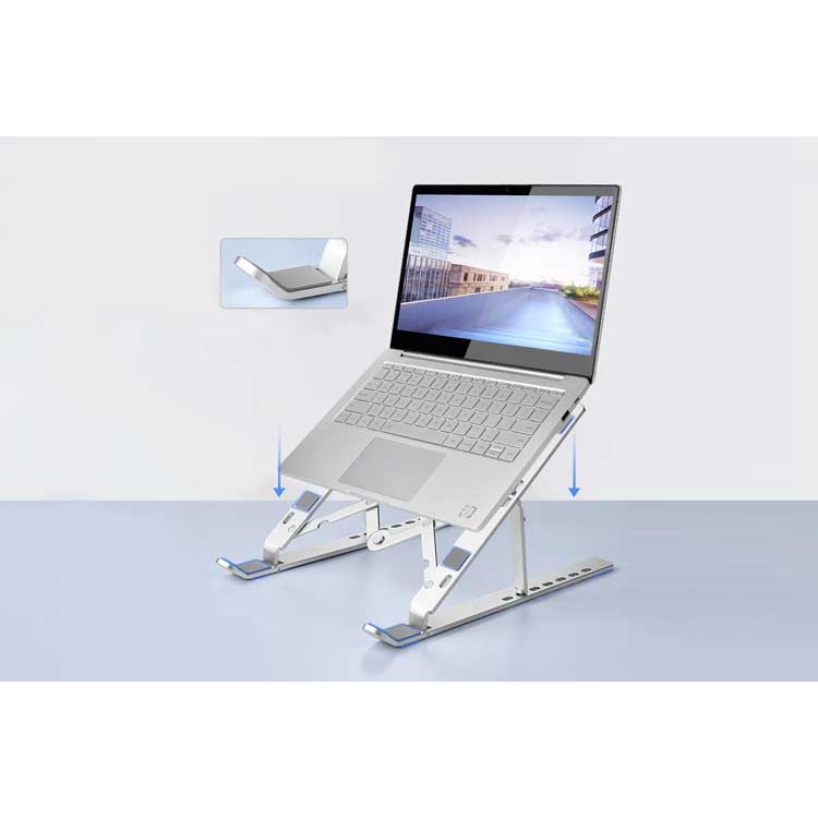 Giá đỡ laptop stand nhôm hỗ trợ tản nhiệt có thể gấp gọn chỉnh độ cao để laptop ipad macbook surface N3 D103 VinBuy