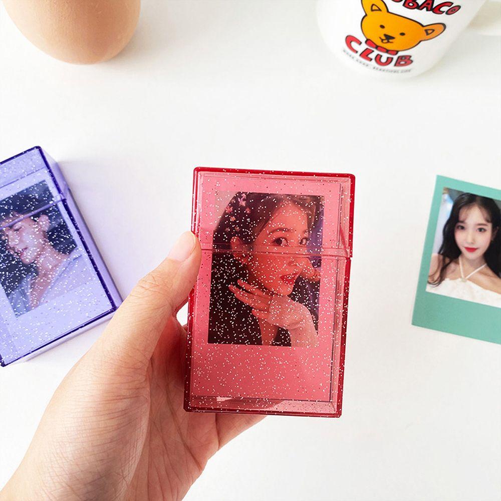 Hộp Nhựa Trong Suốt Đựng Thẻ Ảnh Polaroid Album Ảnh Thần Tượng