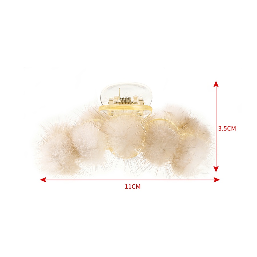 Kẹp tóc vải lông chống trượt phong cách Hàn Quốc dễ thương cho nữ