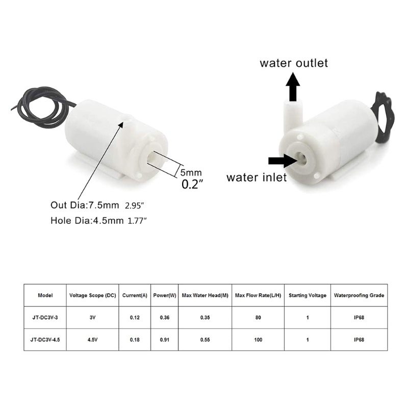 Bộ hệ thống tưới nước tự động DIY thiết thực có cảm biến độ ẩm đất thảo mộc điện dung