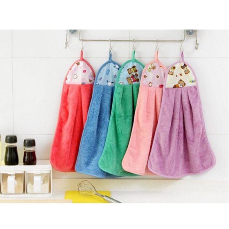 [Size Lớn] Khăn Lau Tay Nhà Bếp Có Móc Treo Tiện Dụng