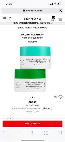 (Tách set) - Bộ dưỡng da Drunk Elephant