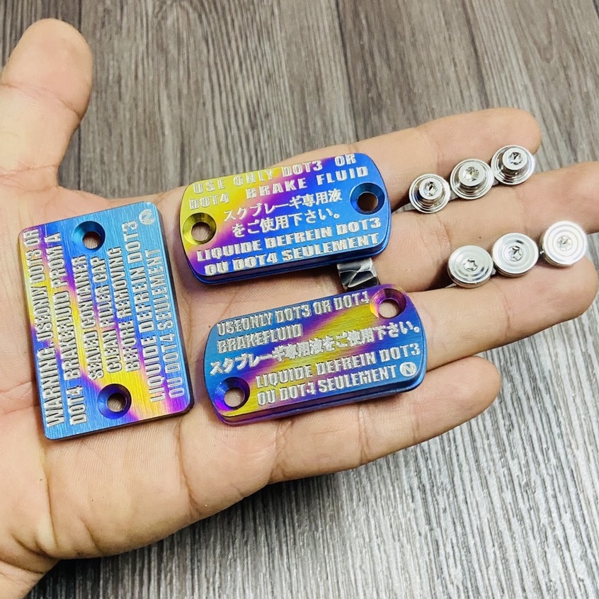 ( 7 MÀU ) Nắp dầu Titan nguyên khối CNC lắp cho các dòng xe Honda VARIO, WAVE, DREAM, SONIC, FUTURE