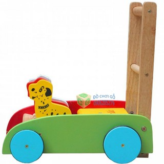 Xe tập đi bằng gỗ hình 3 con cún đáng yêu cho bé