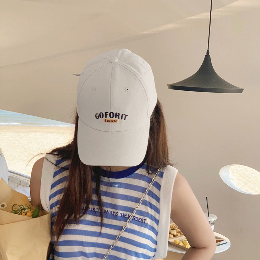 Mũ Lưỡi Trai Nón Kết Nhung Cao Cấp Thêu Chữ Goforit 485 Phong Cách Ulzzang Form Unisex Nam Nữ - Hazo