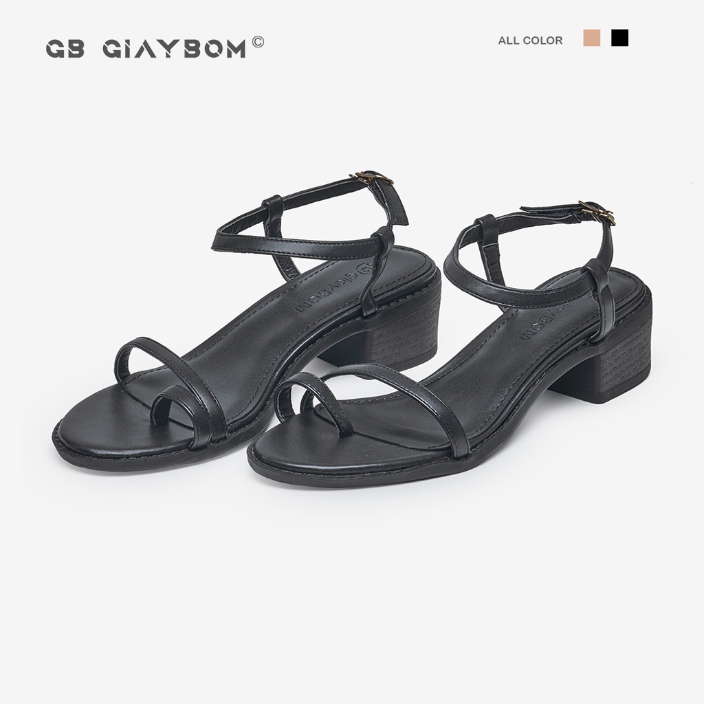 Giày cao gót giayBOM quai dây khóa cổ chân gót cao 4 cm GB00125