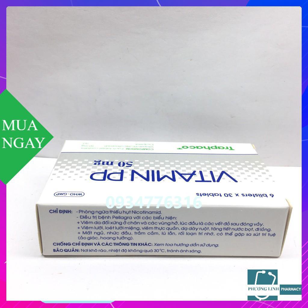 Vitamin PP hộp 6 vỉ x 30 viên