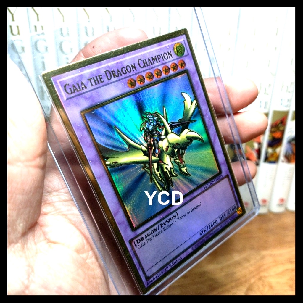 Thẻ bài yugioh chính hãng  Gaia the DragonChampion – Premium Gold Rare