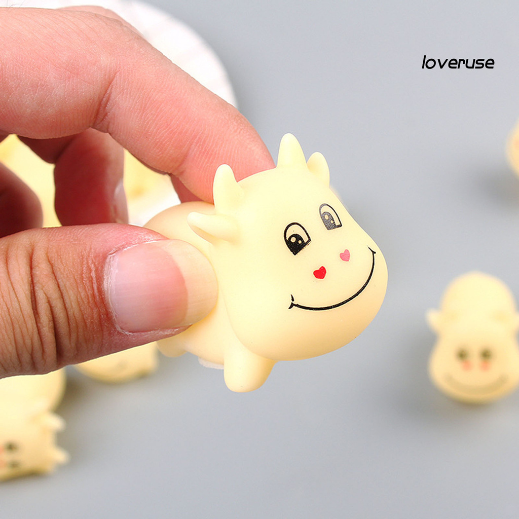 Set 3 Đồ Chơi Bóp Tay Hình Bò Sữa Dễ Thương Giúp Giảm Căng Thẳng