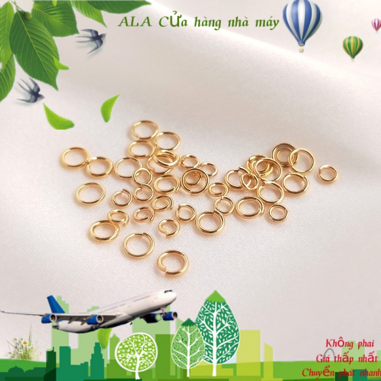 💖Đồ trang sức DIY💖Nhẫn Mạ Vàng 14K Nhiều Màu Sắc Thời Trang Dùng Làm Trang Sức DIY【Vòng tròn / Vòng hình học】