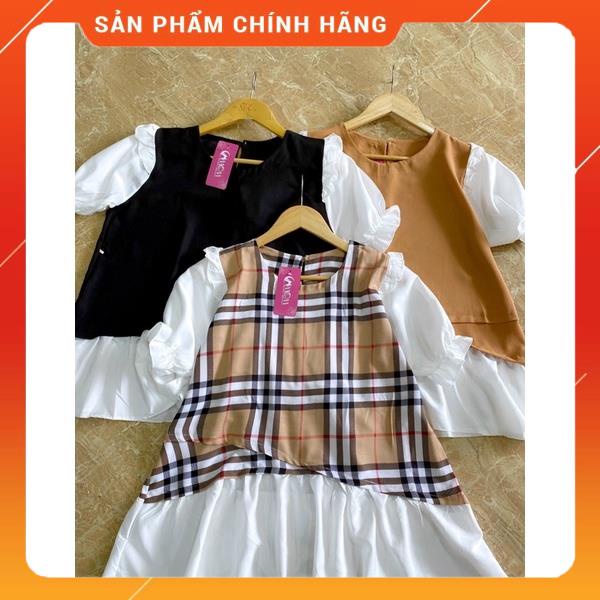 Áo Bầu chất đũi cao cấp phối tay von bèo siêu xinháo bầu dáng baggydollảnh thật chụp trải sànfreesize 45-68kg