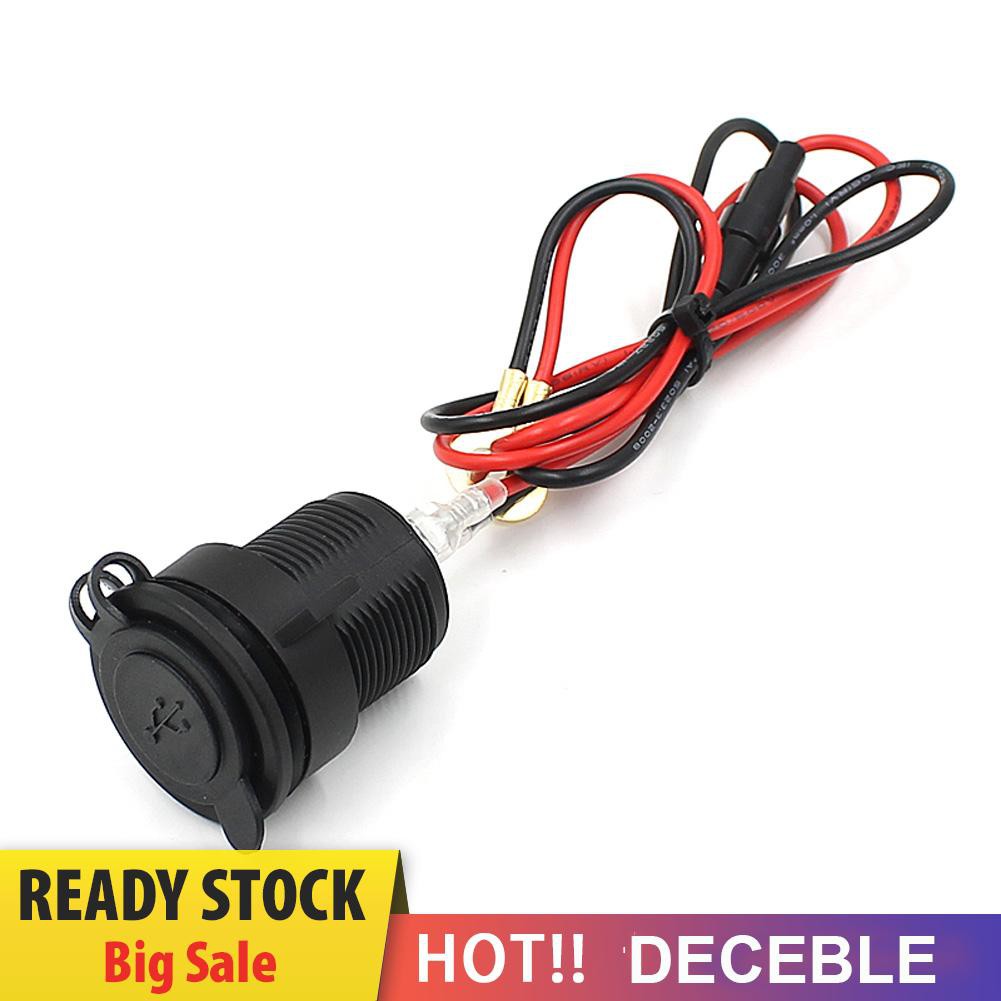 Tẩu Sạc Usb Kép 12v Cho Xe Hơi / Xe Máy
