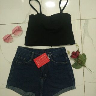 Áo croptop 2 dây (có sẵn mút ngực