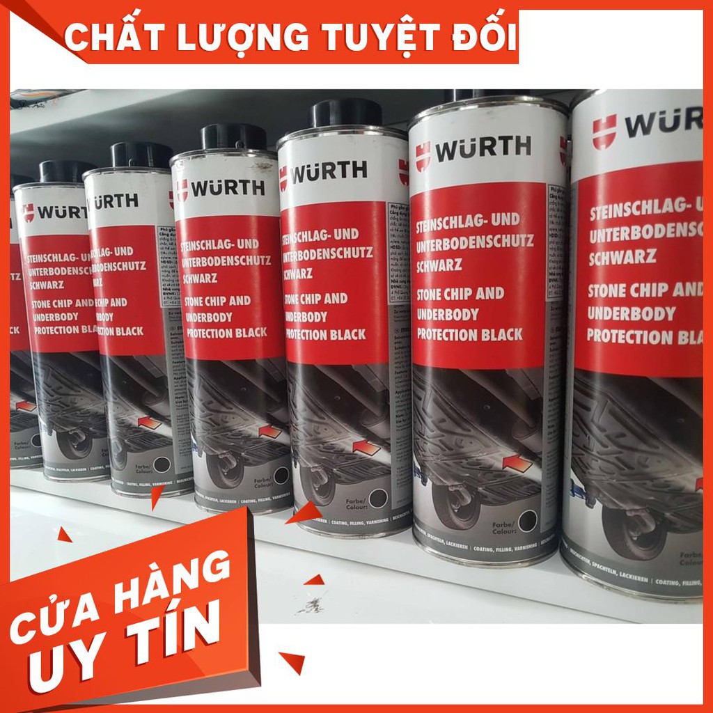 [ BH 12 THÁNG ]  Sơn phủ gầm Ô Tô Su Non WURTH hàng nhập khẩu công nghệ Đức 1000 ml