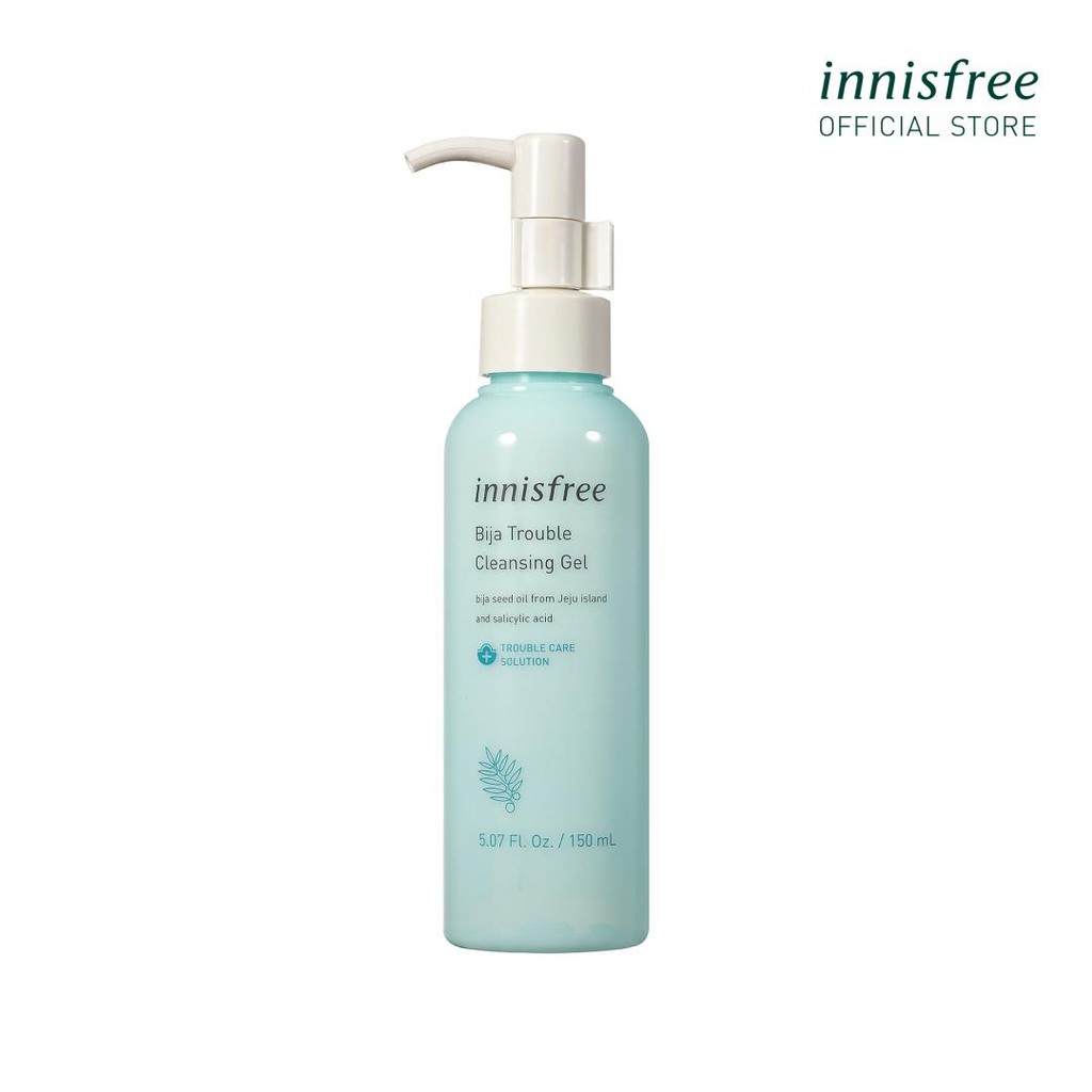 [Mã FMCGMALL -8% đơn 250K] Gel tẩy trang dành cho da mụn innisfree Bija Trouble Cleansing Gel 150ml