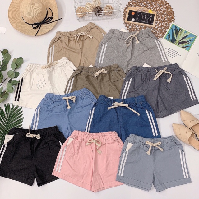 Short viền 2 sọc, có dây rút eo
