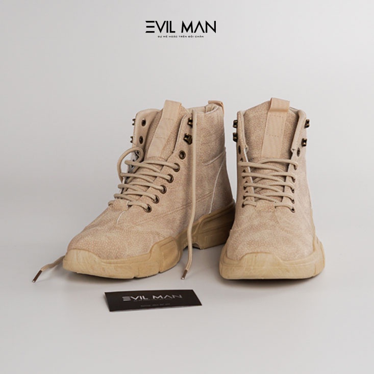 Boot Nam, Giày Da Lộn Nam EVIL 78 Cổ Cao 2 Màu Đen và Nâu [Full Box + Tặng Tất] | BigBuy360 - bigbuy360.vn