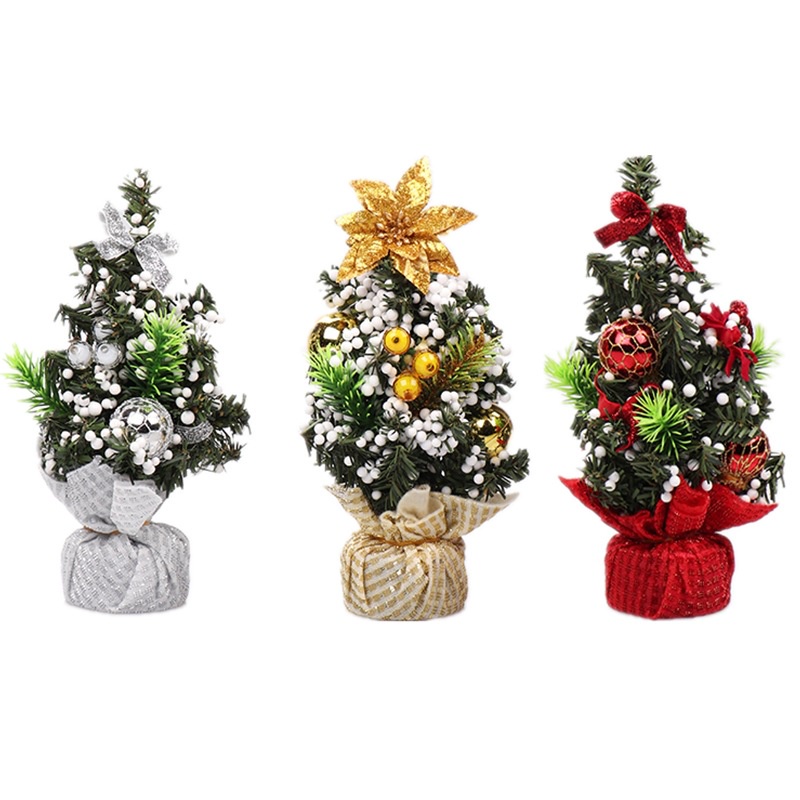 Cây Thông Giáng Sinh Mini 20cm Để Bàn Trang Trí Đa Ứng Dụng
