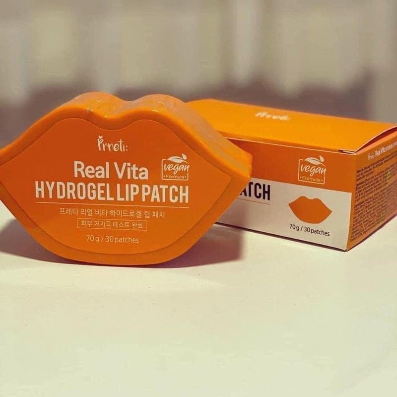 Mặt nạ dưỡng Hồng môi Pretti real vita Hydrogel lip Patch