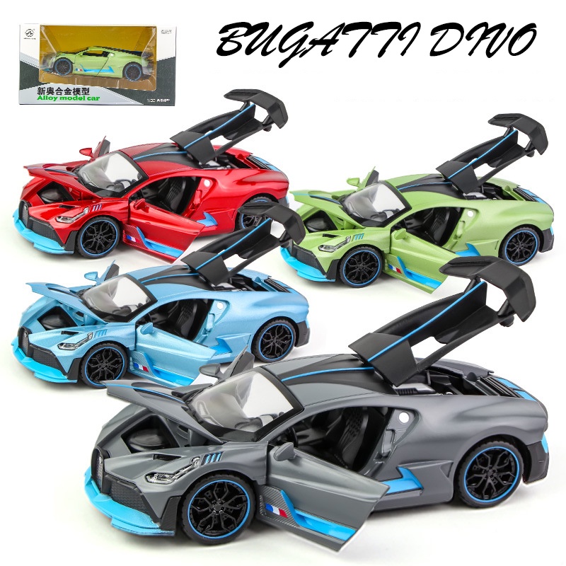 Mô Hình Xe Ô Tô Bugatti Divo Bằng Hợp Kim Có Đèn Và Âm Thanh Cho Bé Trai Tỉ Lệ 1: 32