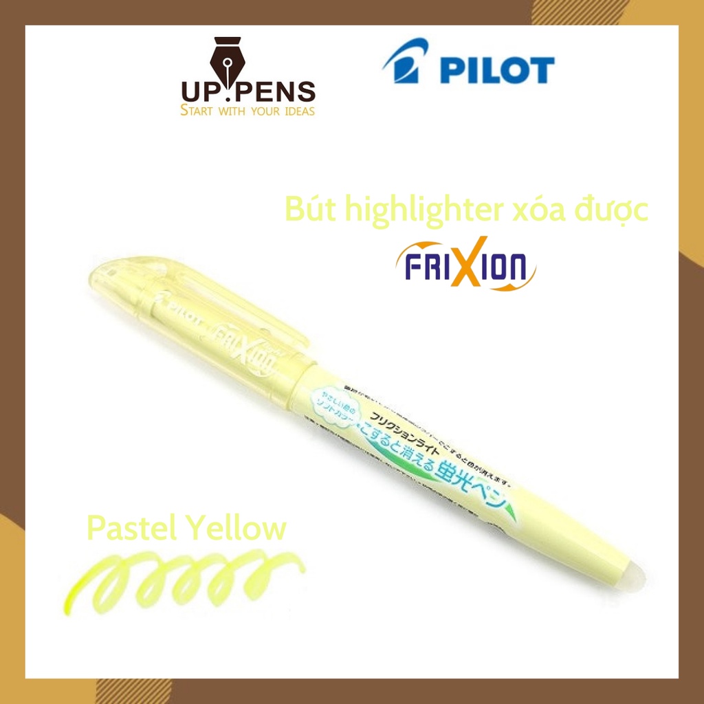 Bút đánh dấu xóa được Pilot FriXion Light Soft Color Erasable Highlighter- Màu vàng pastel (Soft Yellow)